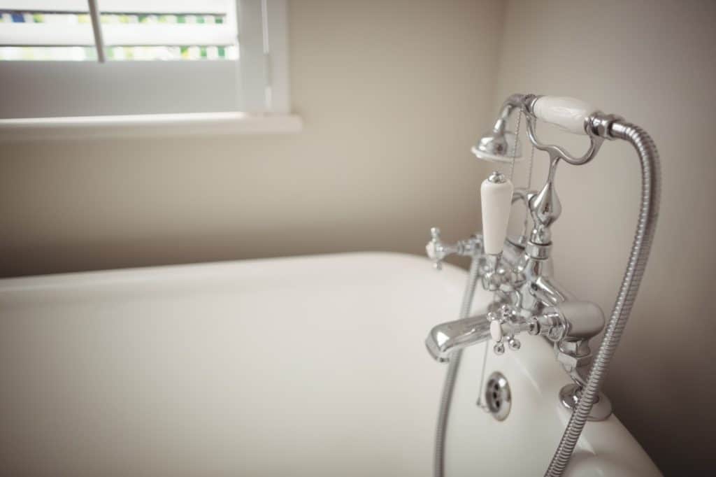 Interior view of bathtub and tap