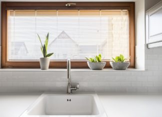 Kitchen with sink and window
